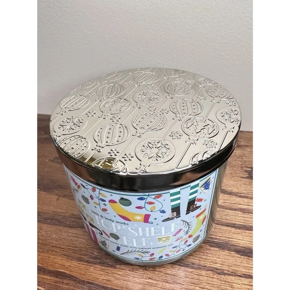 Bath & Body Works Top Shelf Elf 3 Wick Scented Candle 14.5 oz